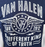 Gildan Men's Van Halen A Different Kind of Truth Tour 2012 Navy Shirt Size L