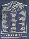 Gildan Men's Van Halen A Different Kind of Truth Tour 2012 Navy Shirt Size L