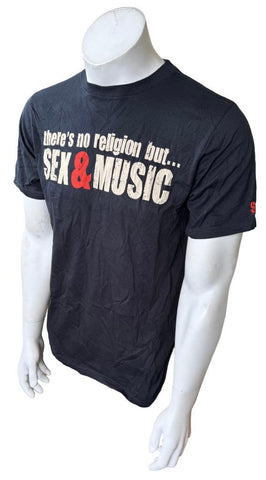 Anvil Men's Sting There's No Religion But Sex & Music Black Shirt Size