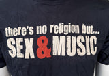 Anvil Men's Sting There's No Religion But Sex & Music Black Shirt Size Medium