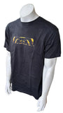 Anvil Men's Tool Flame Spiral Graphic Black Short Sleeve Shirt Size Large