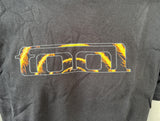 Anvil Men's Tool Flame Spiral Graphic Black Short Sleeve Shirt Size Large