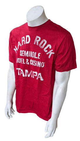Anvil Men's Hard Rock Seminole Hotel & Casino Tampa Red Shirt Size Large