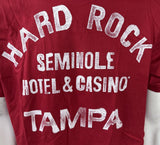 Anvil Men's Hard Rock Seminole Hotel & Casino Tampa Red Shirt Size Large