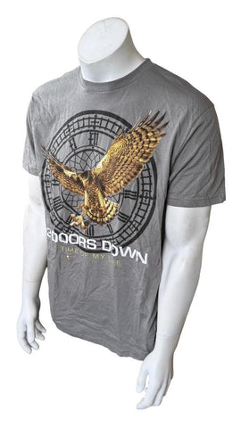Bay Island Men's 3 Doors Down Time Of My Life Gray Short Sleeve Shirt Size Large