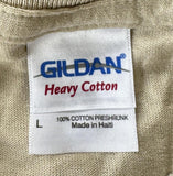 Gildan Men's Van Halen World Tour 2012 Motorcycle Graphic Beige Shirt Size Large