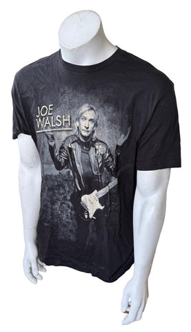 Next Level Apparel Men's Joe Walsh Guitar Black Short Sleeve Shirt Size Large
