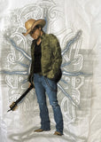 Anvil Men's Jason Aldean 2010 Tour White Short Sleeve Shirt Size Large