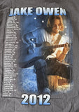 Anvil Men's Jake Owen 2012 Tour Gray Short Sleeve Shirt Size Large