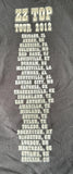 Anvil Men's ZZ Top Tour 2012 Black Short Sleeve Shirt Size X-Large