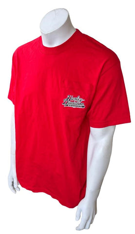 Harley Davidson Men's Harley-Davidson Motorcycles Red Pocket Shirt Size Large