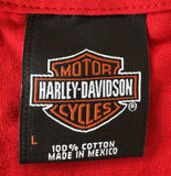 Harley Davidson Men's Harley-Davidson Motorcycles Red Pocket Shirt Size Large