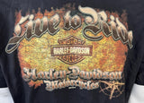 Harley Davidson Men's Live To Ride Motorcycles Graphic Black Shirt Size Large