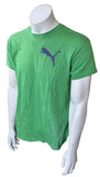 Puma Men's Big Cat Logo Green Short Sleeve Shirt Size Large