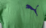 Puma Men's Big Cat Logo Green Short Sleeve Shirt Size Large