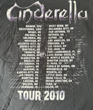 Gildan Men's Cinderella Tour 2010 Black Short Sleeve Shirt Size Large