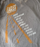Anvil Men's Eagles USA Tour 2010 Graphic Gray Short Sleeve Shirt Size Large