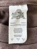 Alstyle Men's 12-Point Whitetail Deer Hunter Brown Short Sleeve Shirt Size Large