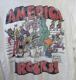 Men's School House Rock America Rocks Graphic White Shirt Size X-Large