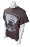 Delta Men's Whitetail Deer Thrill Of The Hunt Graphic Brown Shirt Size Large
