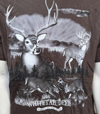 Delta Men's Whitetail Deer Thrill Of The Hunt Graphic Brown Shirt Size Large