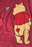 Disney Women's Winnie The Pooh Bee Graphic Red Short Sleeve Shirt Size Large