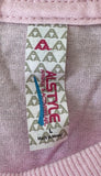 Alstyle Women's Live Love Laugh Beach Sandals Pink Short Sleeve Shirt Size Large