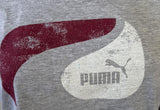 Puma Women's Big Cat Logo Gray Short Sleeve Shirt Size Small