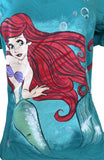 Disney Women's The Little Mermaid Ariel Graphic Teal Shirt Size Medium