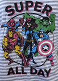 Disney Women's Marvel Avengers Super All Day Striped Shirt Size Medium