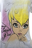 Disney Women's Tinker Bell Forever Pixie Graphic White Shirt Size Medium