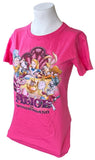 Disney Women's Alice In Wonderland Tea Party Pink Shirt Size X-Small