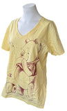 Disney Women's Winnie The Pooh Honey Jar Graphic Yellow Shirt Size Large