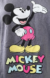 Disney Women's Classic Mickey Mouse Graphic Gray Short Sleeve Shirt Size Medium