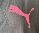 Puma Women's Big Cat Logo Black Short Sleeve Shirt Size 2XL
