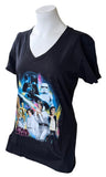 Disney Women's Star Wars Original Cast Graphic Black Shirt Size Medium