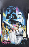 Disney Women's Star Wars Original Cast Graphic Black Shirt Size Medium