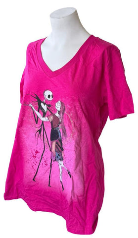 Disney Women's Nightmare Before Christmas Jack Skellington Sally Shirt Size XL