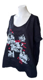 Disney Women's Mickey Mouse & Minnie Mouse Black Short Sleeve Shirt Size 3XL
