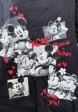 Disney Women's Mickey Mouse & Minnie Mouse Black Short Sleeve Shirt Size 3XL