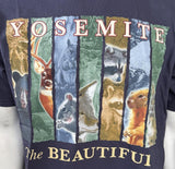 Anvil Men's Yosemite The Beautiful Graphic Navy Short Sleeve Shirt Size Large