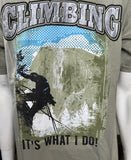 Anvil Men's Climbing It's What I Do Green Short Sleeve Shirt Size Large