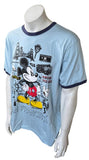 Disney Men's Mickey Mouse San Francisco Graphic Blue Shirt Size Large
