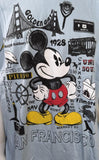 Disney Men's Mickey Mouse San Francisco Graphic Blue Shirt Size Large