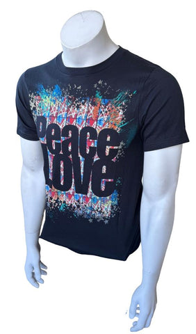 Hard Rock Cafe Men's Peace Love Ringo Starr Black Short Sleeve Shirt Size Small