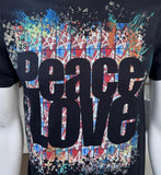 Hard Rock Cafe Men's Peace Love Ringo Starr Black Short Sleeve Shirt Size Small