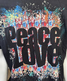 Hard Rock Cafe Men's Peace Love Ringo Starr Black Short Sleeve Shirt Size Large