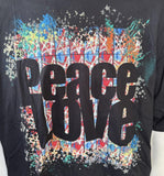 Hard Rock Cafe Men's Peace Love Ringo Starr Black Short Sleeve Shirt Size XXL