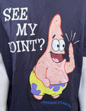 Universal Studios Men's Patrick Star See My Point Navy Shirt Size X-Large