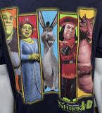 Universal Studios Men's DreamWorks Shrek 4-D Navy Short Sleeve Shirt Size Large